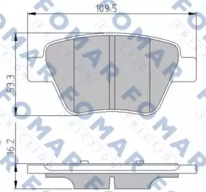 FOMAR FRICTION fo691581 -  Комплект тормозных колодок, дисковый тормоз